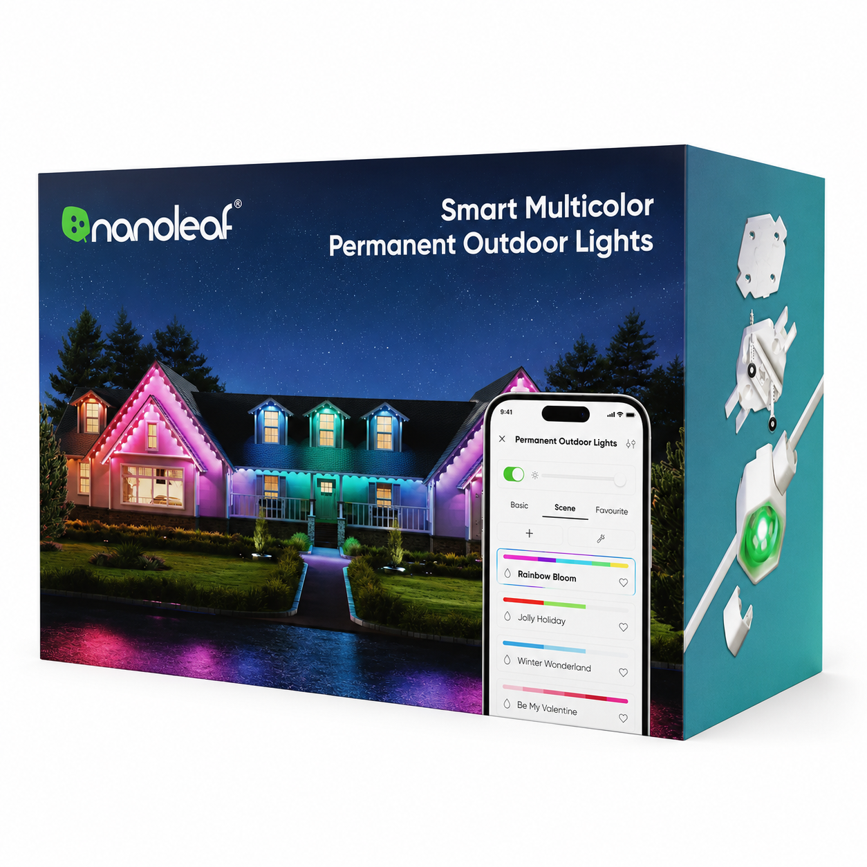 Nanoleaf 100ft Matter Smart Multicolor Permanent Outdoor Lights Smarter Kit