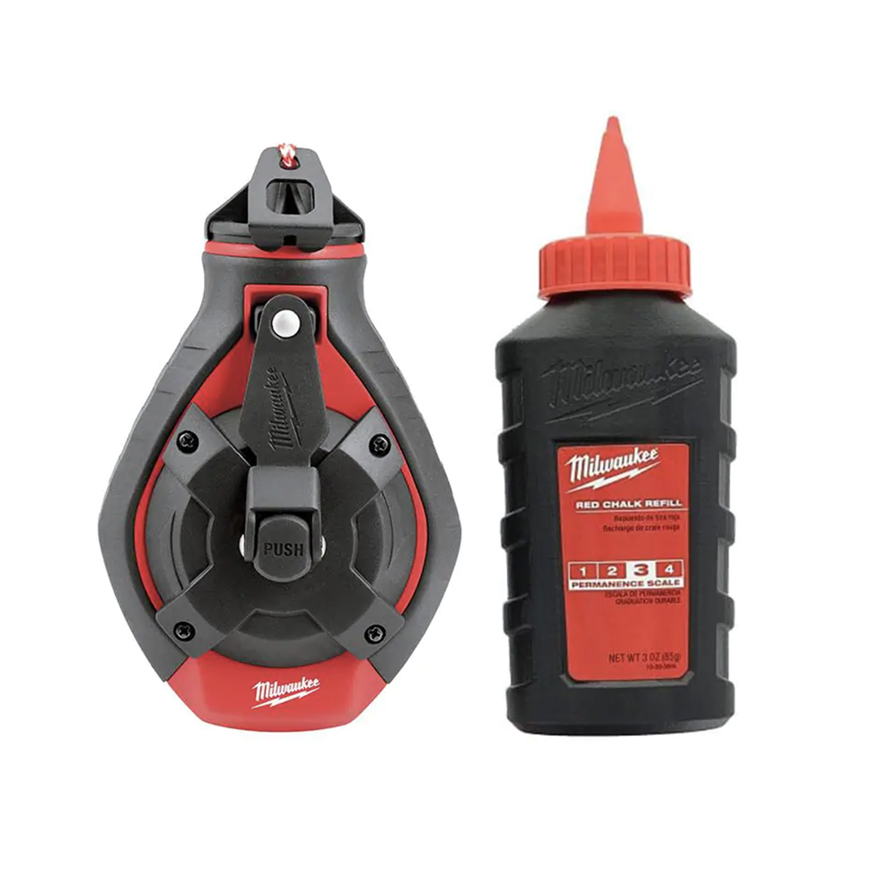 Milwaukee 100 ft. Bold Line Chalk Reel Kit with Red Chalk (48-22-3986)