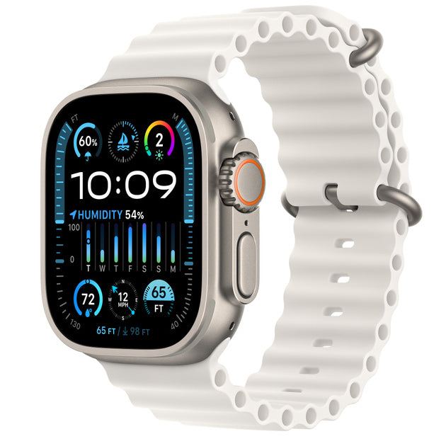 Apple Watch Ultra 2 GPS + Cellular 49mm Titanium Case with White Ocean Band - Titanium (MREG3LW/A)