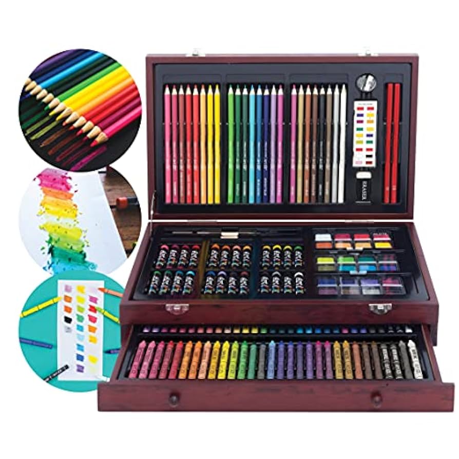 Art 101 Create and Color Wood Art Set 142 Pieces – Ages 8+, Model 56142, New