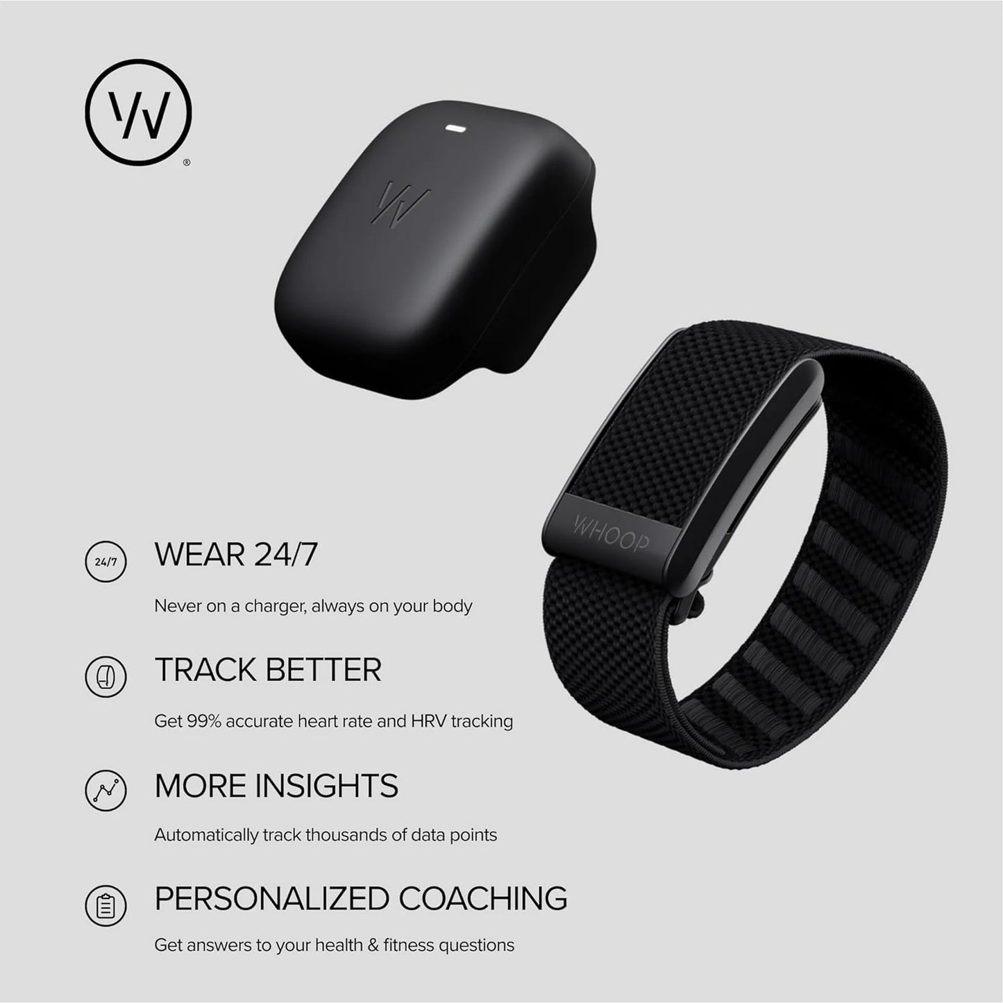 WHOOP 4.0 Wearable Health, Fitness & Activity Tracker (973-001-000)