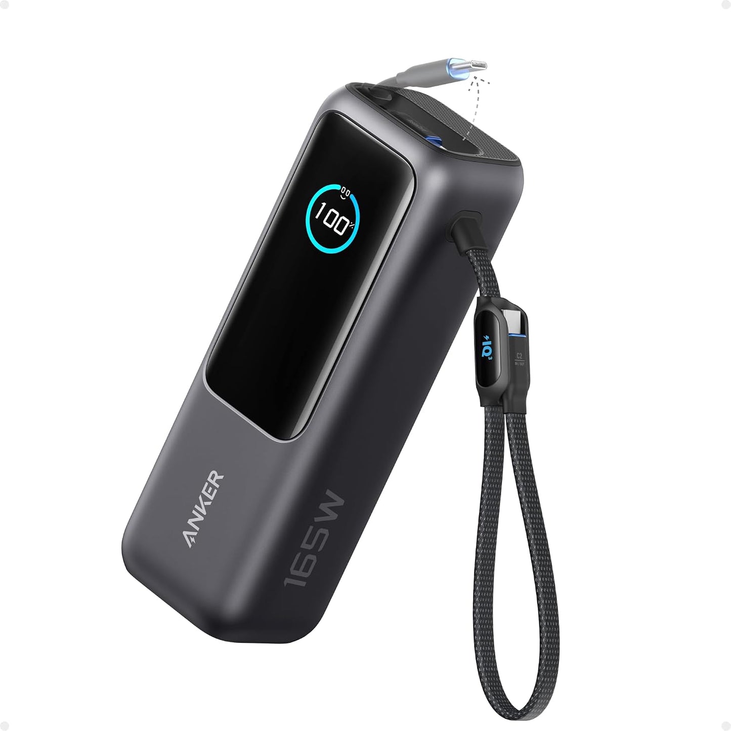 Anker 25K 165W Laptop Power Bank with Built-In USB-C Cables