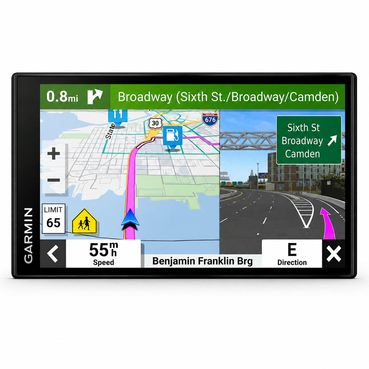 Garmin DriveSmart 66 EX 6" GPS Navigator Traffic Lifetime Maps Bluetooth Black