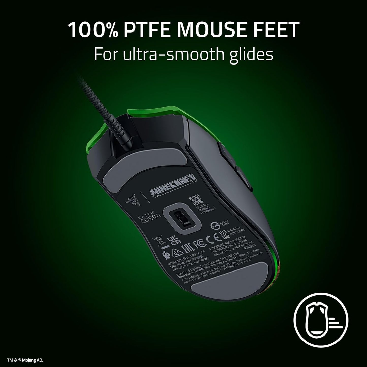 Razer Cobra Wired Gaming Mouse – Minecraft Edition (RZ01-04650200-R3M1)