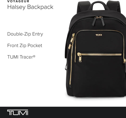 TUMI – Voyageur Halsey Backpack – Black & Gold (146569)