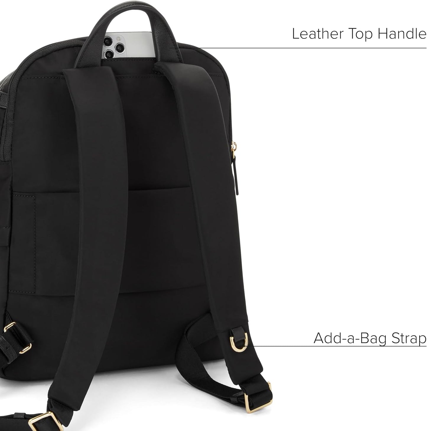 TUMI – Voyageur Halsey Backpack – Black & Gold (146569)