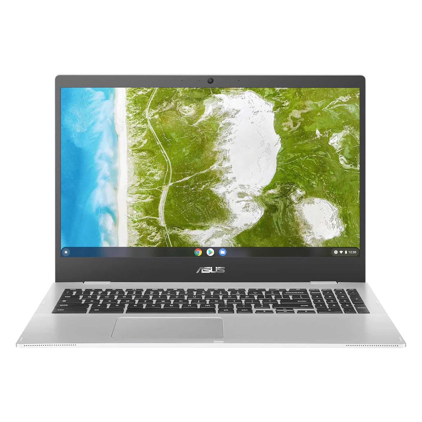 ASUS Chromebook CX1, 15.6" Full HD NanoEdge Display, Intel Celeron N4500 Processor, 64GB eMMC Storage, 4GB RAM, Chrome OS, Transparent Silver, CX1500CKA-DH44F