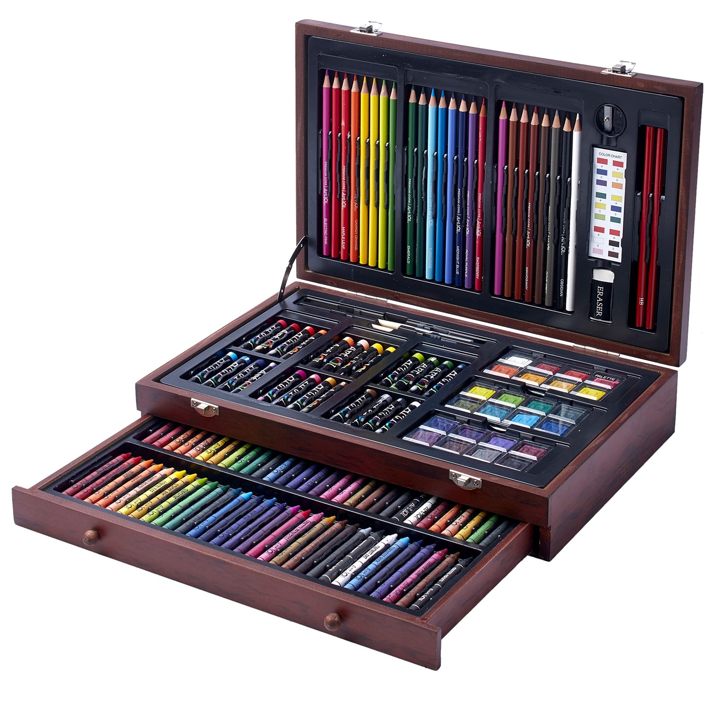 Art 101 Create and Color Wood Art Set 142 Pieces – Ages 8+, Model 56142, New