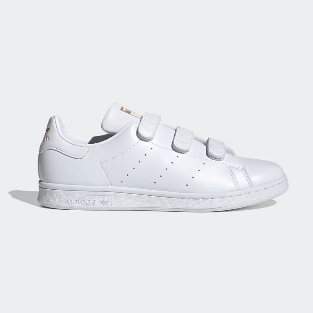Adidas Stan Smith Shoes - Cloud White / Cloud White / Gold Metallic (FX5508) - US Mens 10