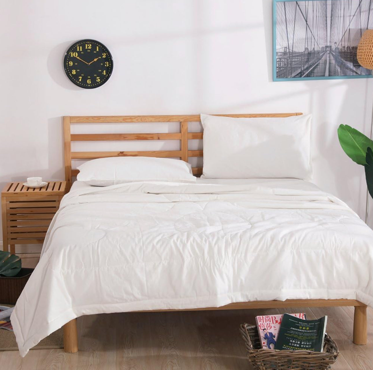 NTCOCO Comforter Set Thin Quilt Summer Lightweight Comforter (White, King)