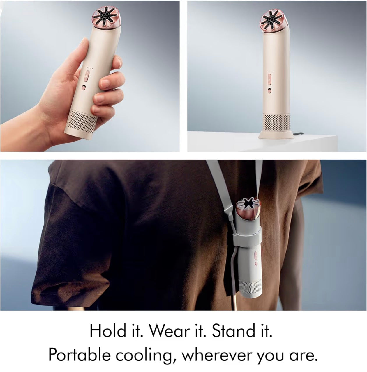 Dyson HushJet Mini Cool Portable Fan - Stone/Blush