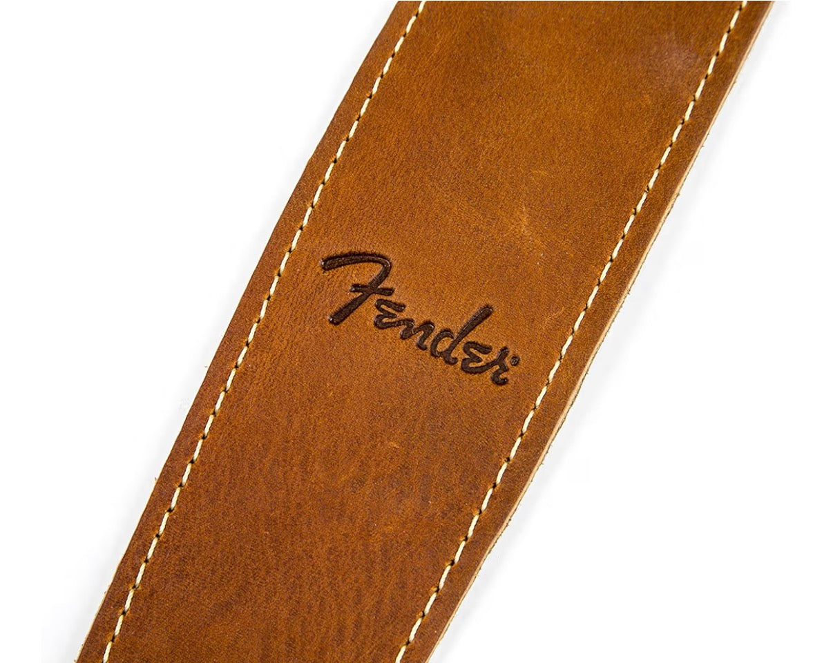 Fender Ball Glove Leather Guitar Strap, Guitar Accessories, 2.5in, Brown