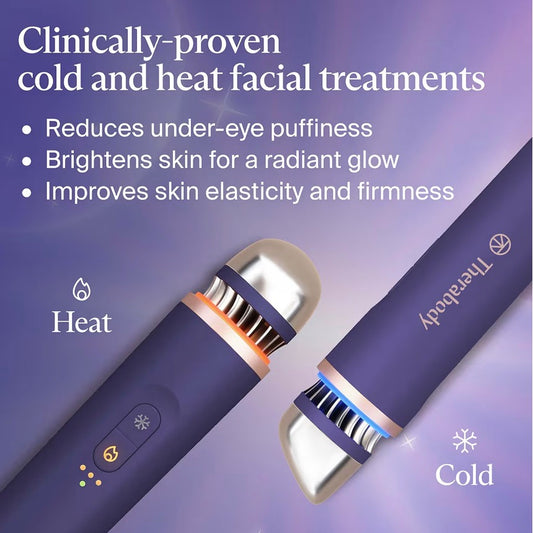 Therabody TheraFace Depuffing Wand Cold & Heat Therapy – Indigo