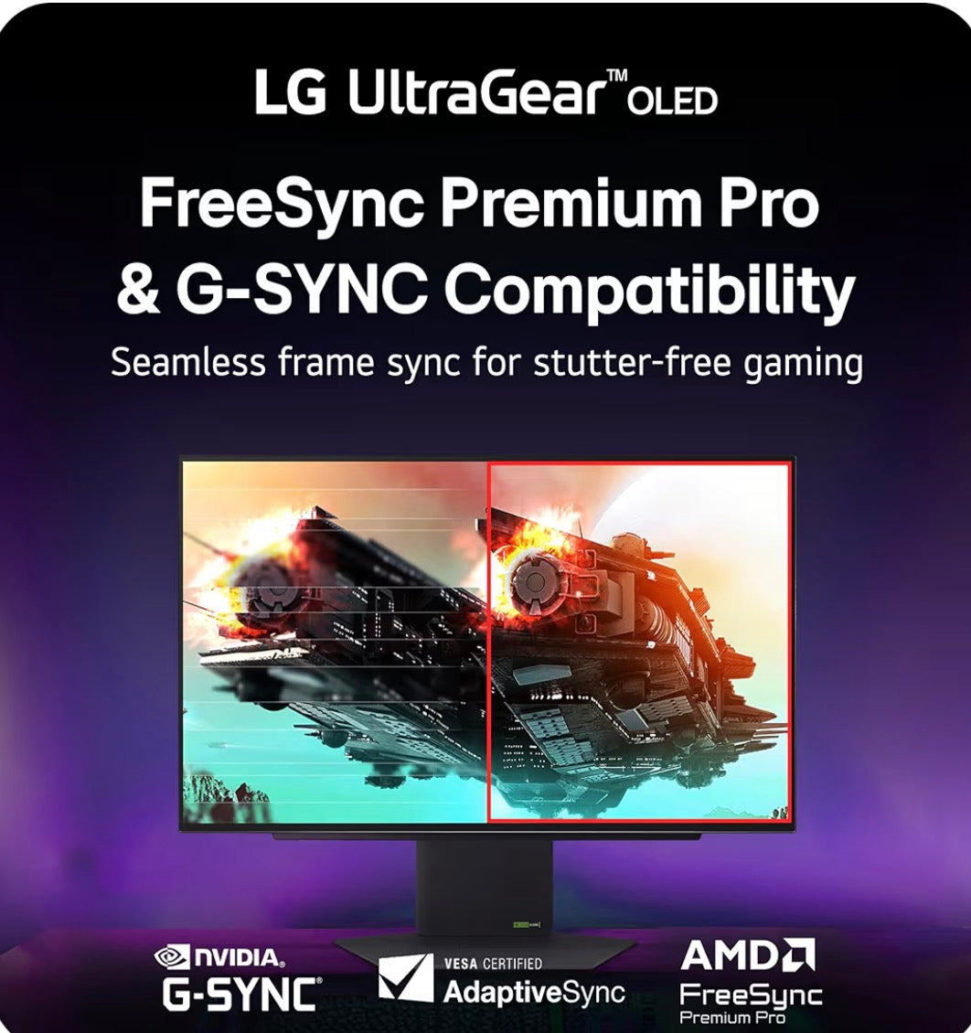 LG 32GX870A-B 32" 4K OLED Gaming Monitor 240Hz 0.03ms UltraGear