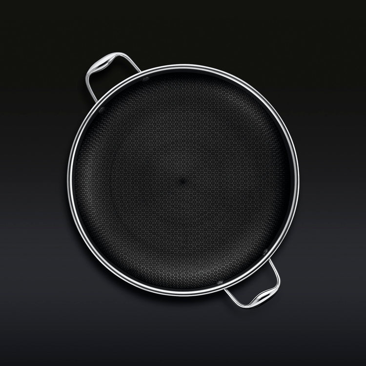 HexClad 14" Hybrid Nonstick Fry Pan w/ Lid Induction Oven Safe