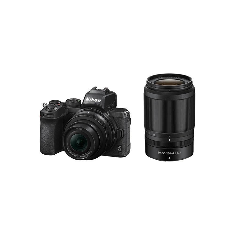 Nikon Z50 Mirrorless Camera with 16-50mm and 50-250mm Lenses