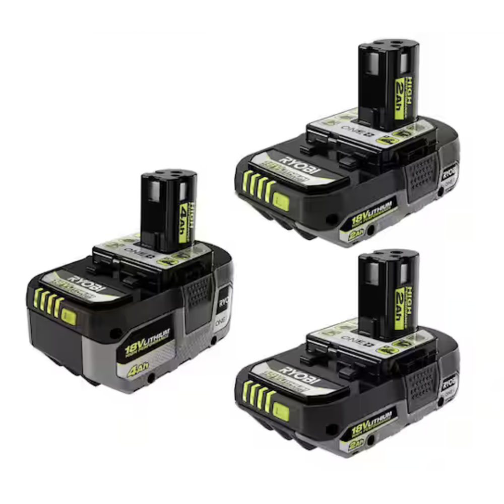RYOBI ONE+ 18V Lithium-Ion 4.0 Ah Battery with (2) 2.0 Ah Batteries (PBP4310)