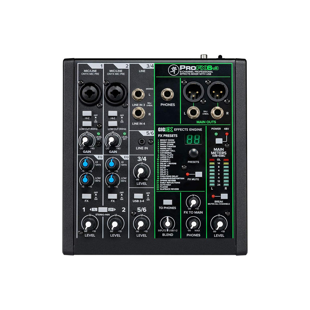 Mackie ProFX6v3 6-channel Mixer with USB and Effects