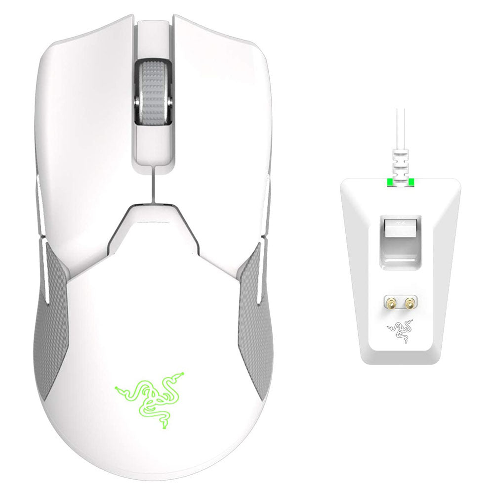 Razer Viper Ultimate Lightweight Wireless Gaming Mouse & RGB Charging Dock - Mercury White (RZ01-03050400-R3U1)