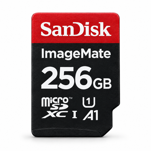 SanDisk ImageMate 256GB microSDXC card close-up