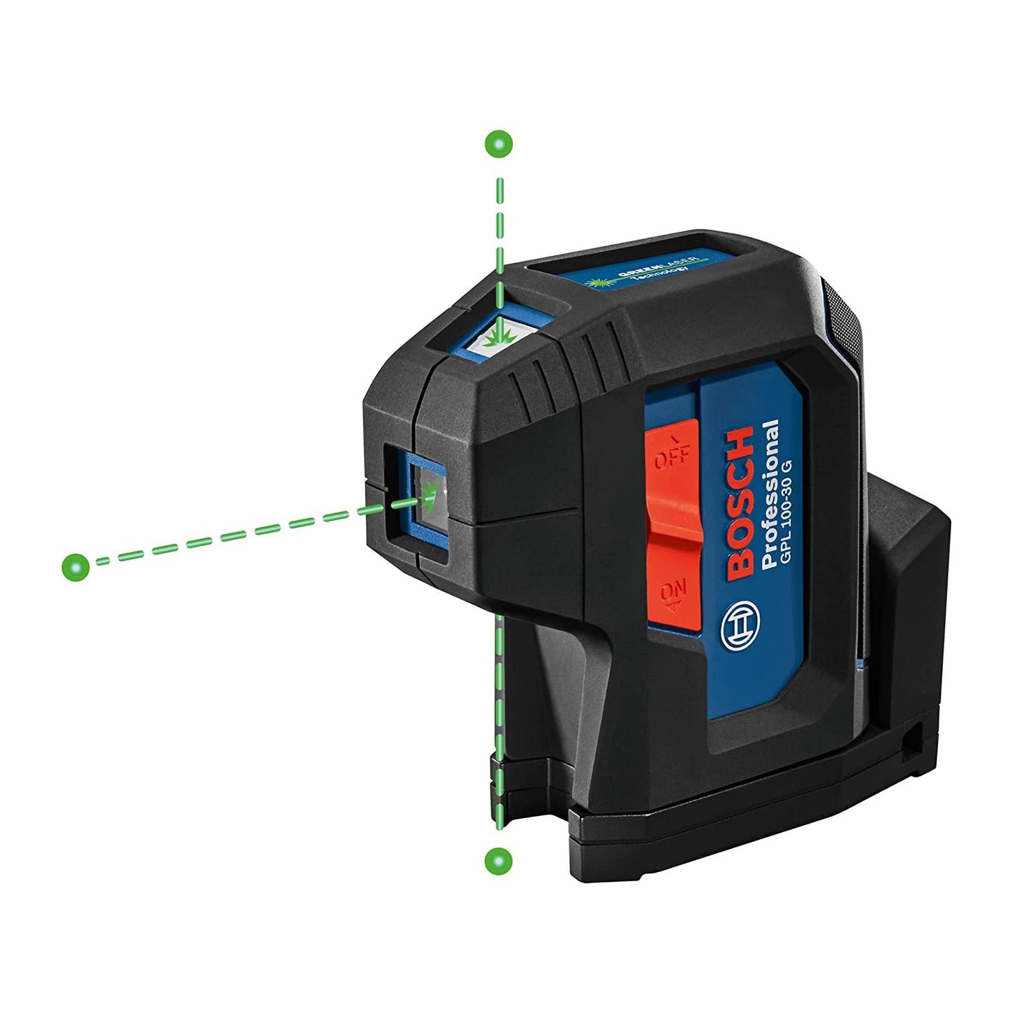 Bosch GPL100-30G 125ft Green 3-Point Self-Leveling Laser with VisiMax Technology and Integrated 360° MultiPurpose Mount - Nyson Retail