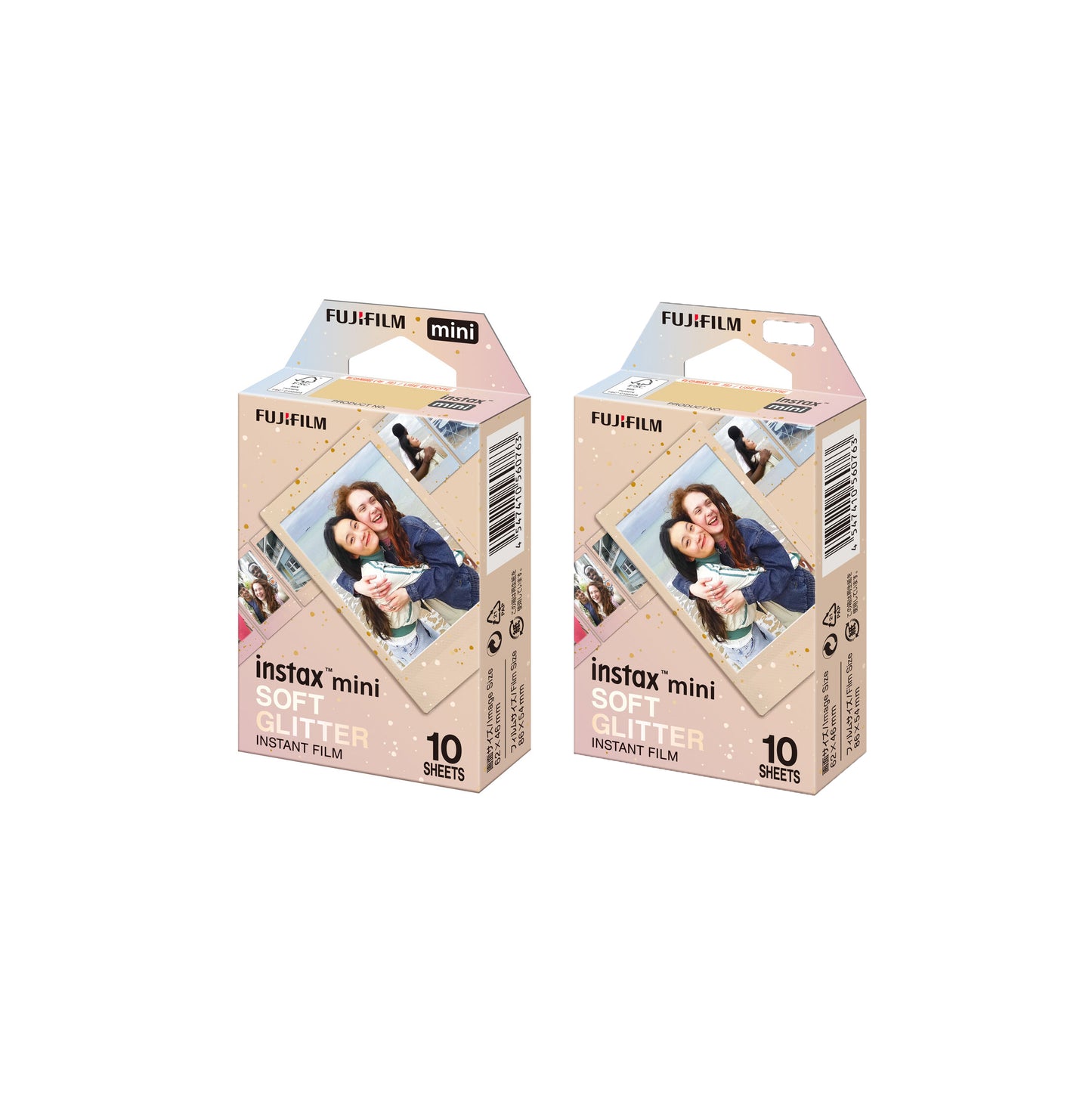 FUJIFILM INSTAX MINI Instant Film – Soft Glitter (10 Exposures) – 2 Pack
