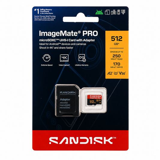 SanDisk ImageMate PRO 512GB microSDXC UHS-I Memory Card