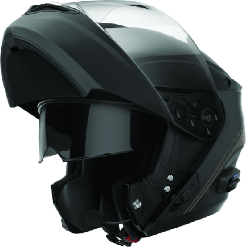 Sena Outrush R Solid Bluetooth Motorcycle Helmet – Medium (Matte Black) (SP129)