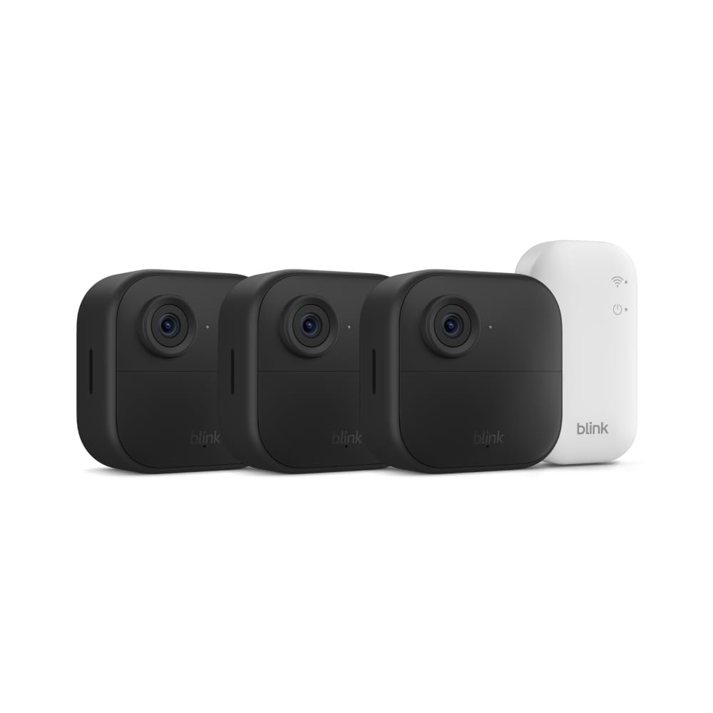 Blink Outdoor 4 (Newest Model) – Wireless Smart Security Camera – 3 Camera System (B0B1N5FK48)