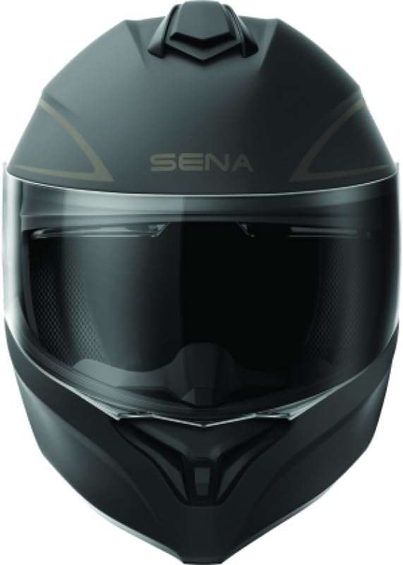 Sena Outrush R Solid Bluetooth Motorcycle Helmet – Medium (Matte Black) (SP129)