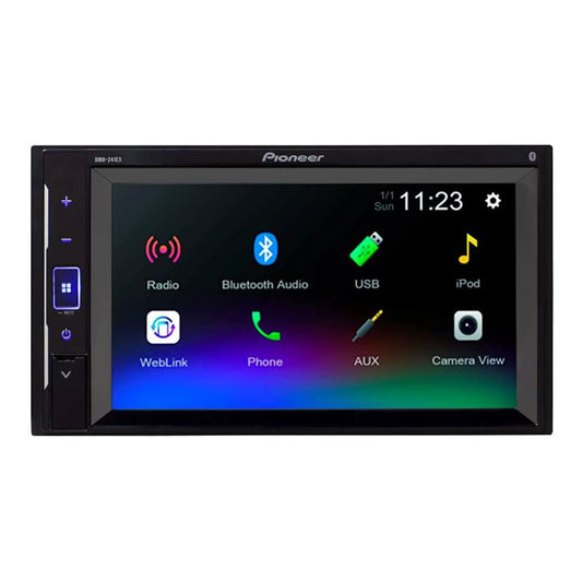 Pioneer DMH-241EX 6.2" Double-DIN Bluetooth – Short Chassis, FLAC, 13-Band EQ