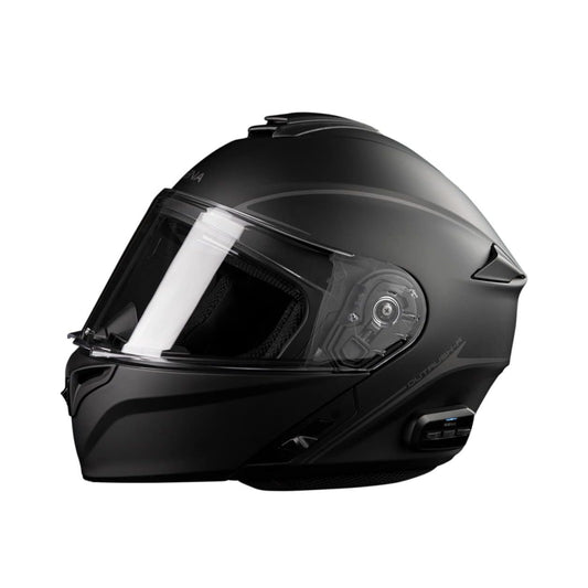 Sena Outrush R Solid Bluetooth Motorcycle Helmet – Medium (Matte Black) (SP129)