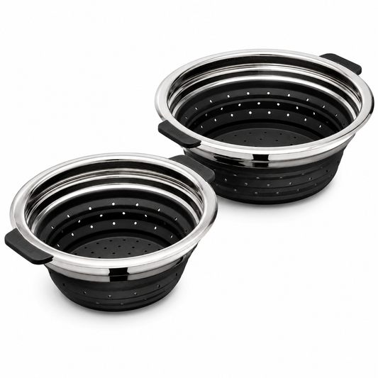 HexClad 2-Piece Steamer Basket Set for 3QT & 8QT Pots Dishwasher Safe