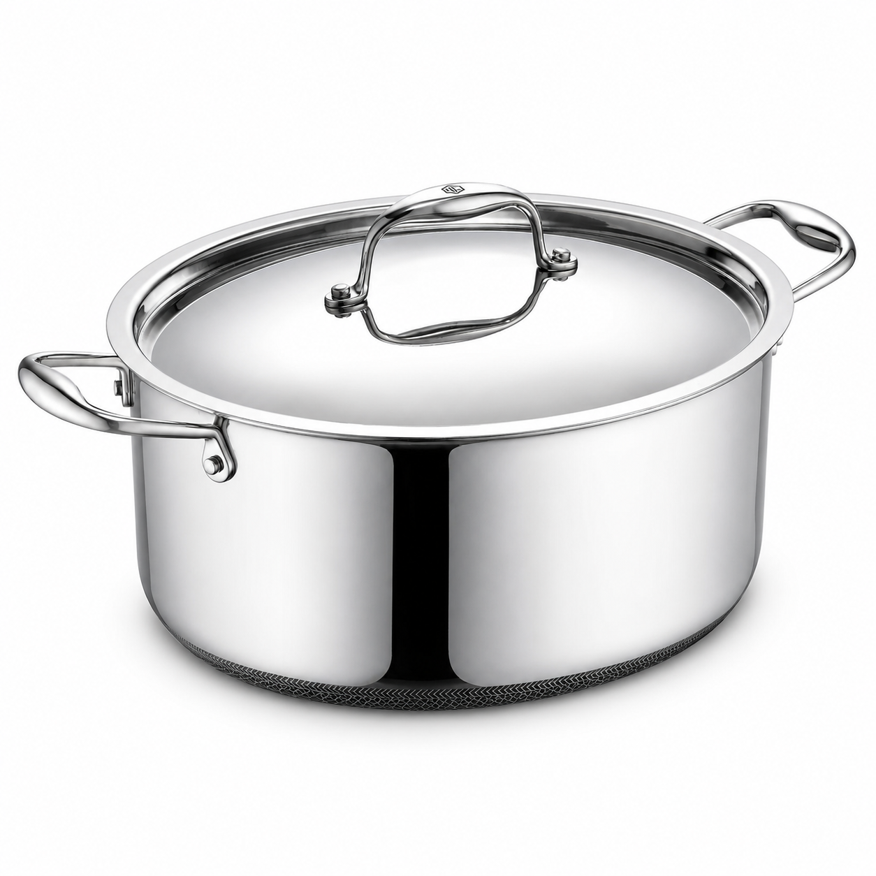 HexClad Hybrid Oval Dutch Oven 6.5Qt Nonstick Induction Cookware Black