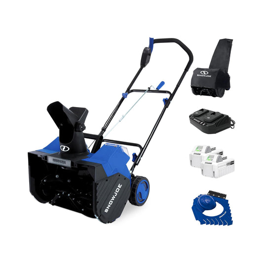 Snow Joe 24V Cordless Snow Blower w/ 18" Clearing, Batteries, Charger, Cover & Ice Scraper