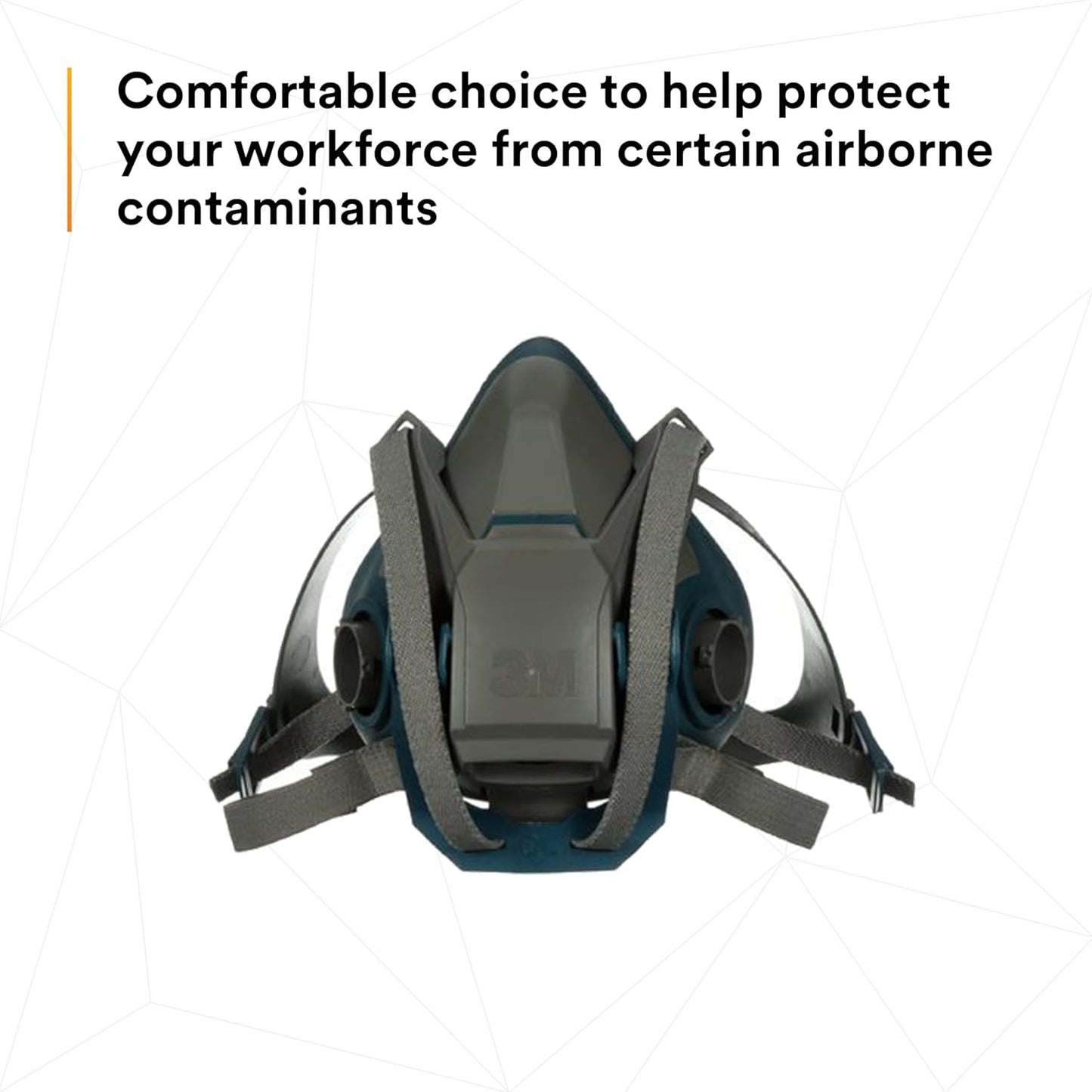 3M 6502QL Rugged Comfort Quick Latch Half Face Respirator – Medium