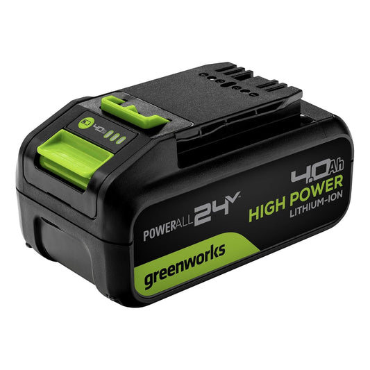 Greenworks 24V 4.0Ah Lithium-Ion High-Power Battery, Upgraded with 35% Power Boost (Genuine Battery/ 150+ Compatible Tools)