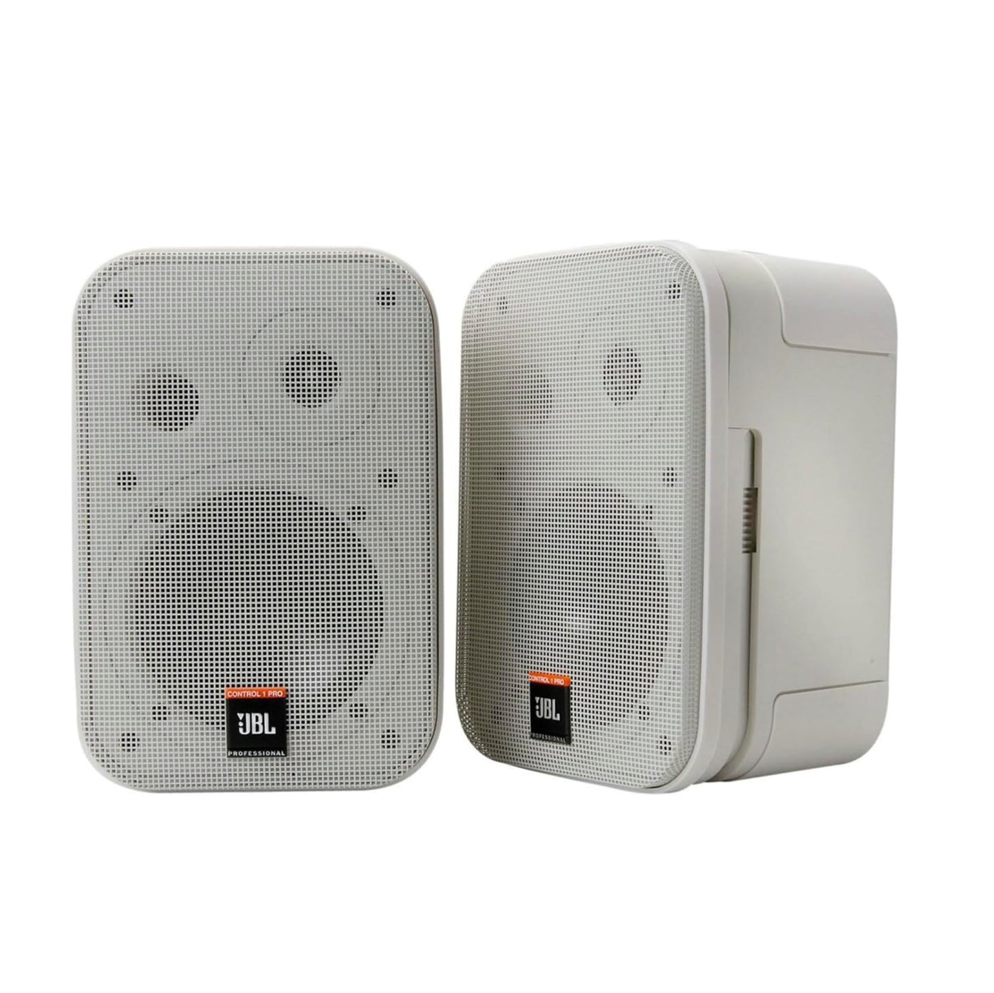 JBL C1PRO-WH Professional 2-Way Compact Loudspeakers, White, Pair