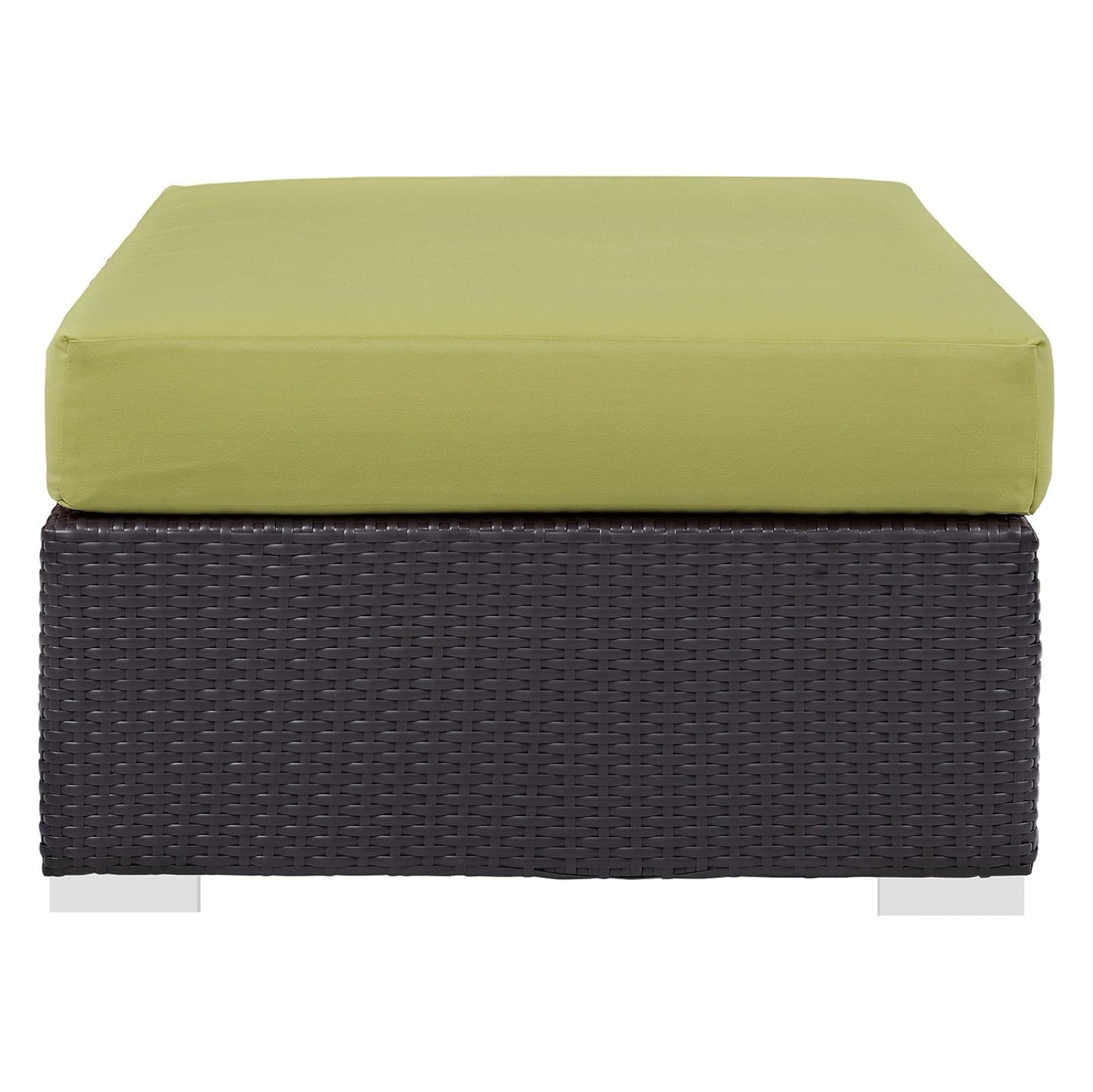 Modway Convene Outdoor Patio Rectangle Ottoman EEI-1847-EXP-PER-Y Espresso/Peridot