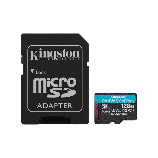 Kingston Canvas Go! Plus 128GB microSD Card + Adapter
