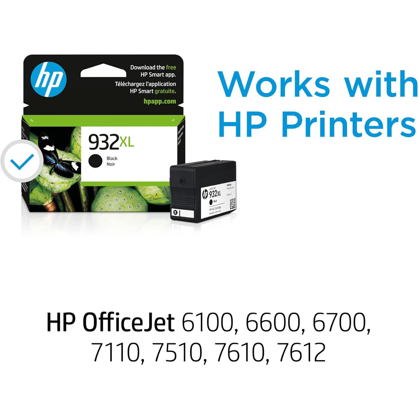 HP 932XL Black High-Yield Ink Cartridge CN053AN for OfficeJet Printers (EXP May 2027)