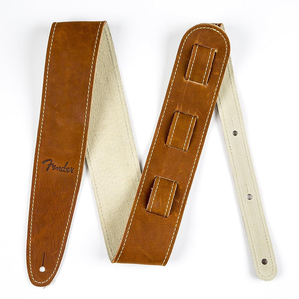 Fender Ball Glove Leather Guitar Strap, Guitar Accessories, 2.5in, Brown