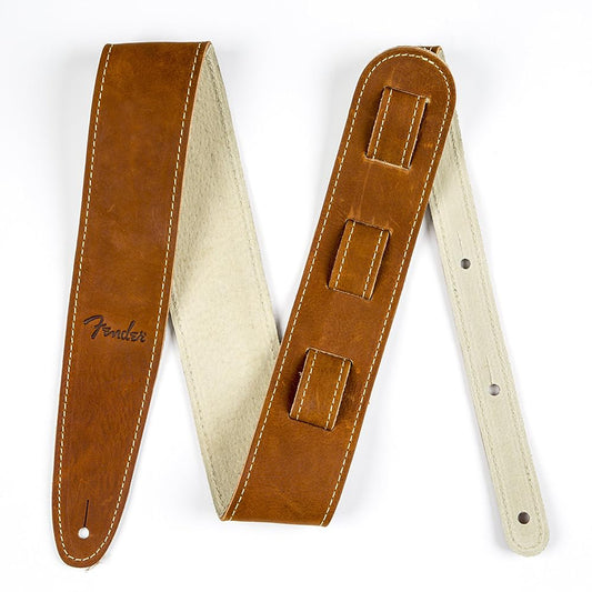Fender Ball Glove Leather Guitar Strap, Guitar Accessories, 2.5in, Brown