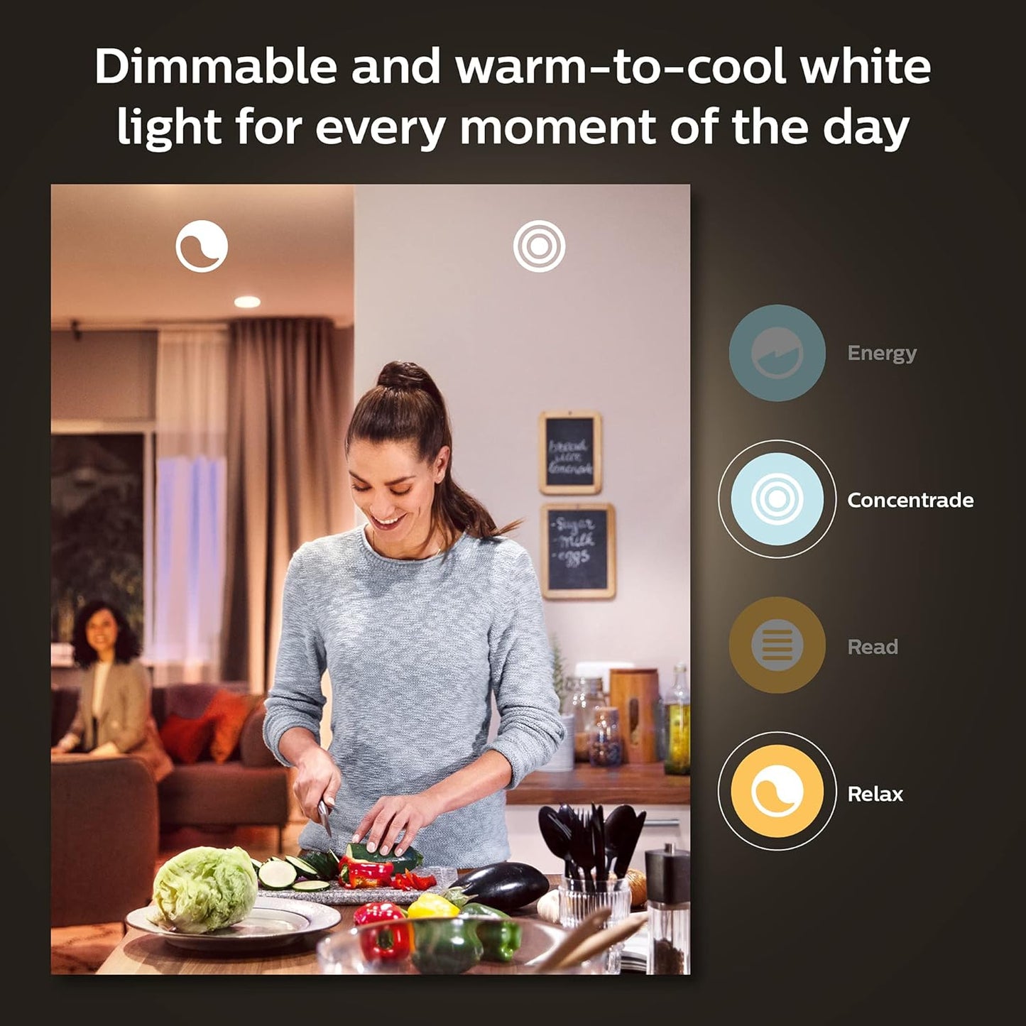 Philips Hue Smart 60W A19 LED Bulb – White & Color Ambiance (2-Pack)