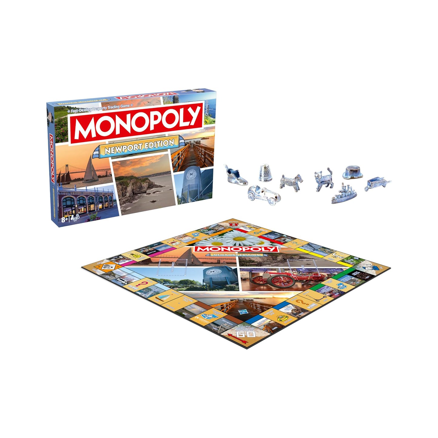 Monopoly Board Game Newport Edition, Family Game Night, 2–6 Players