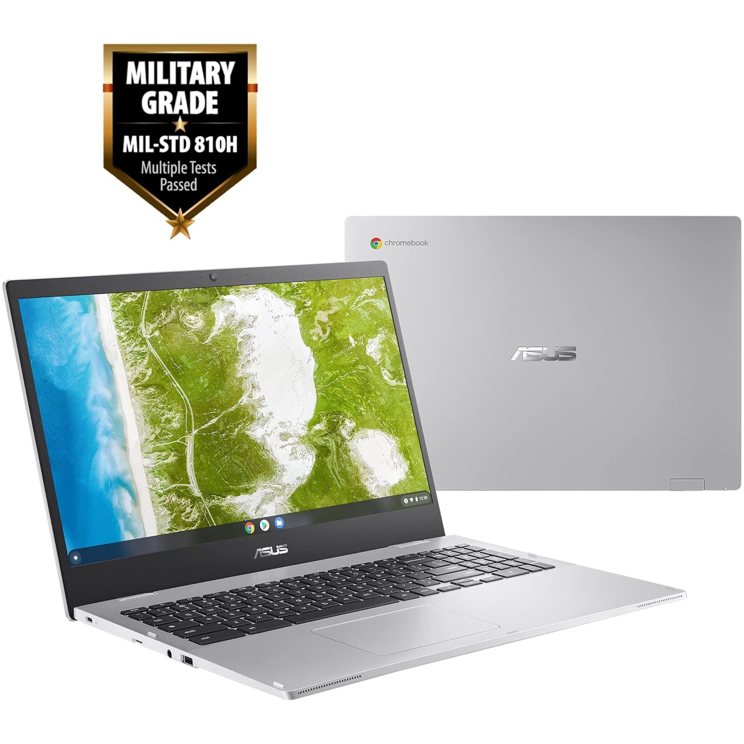 ASUS Chromebook CX1 15.6" FHD, Celeron N4500, 64GB, 4GB RAM, Chrome OS - Silver