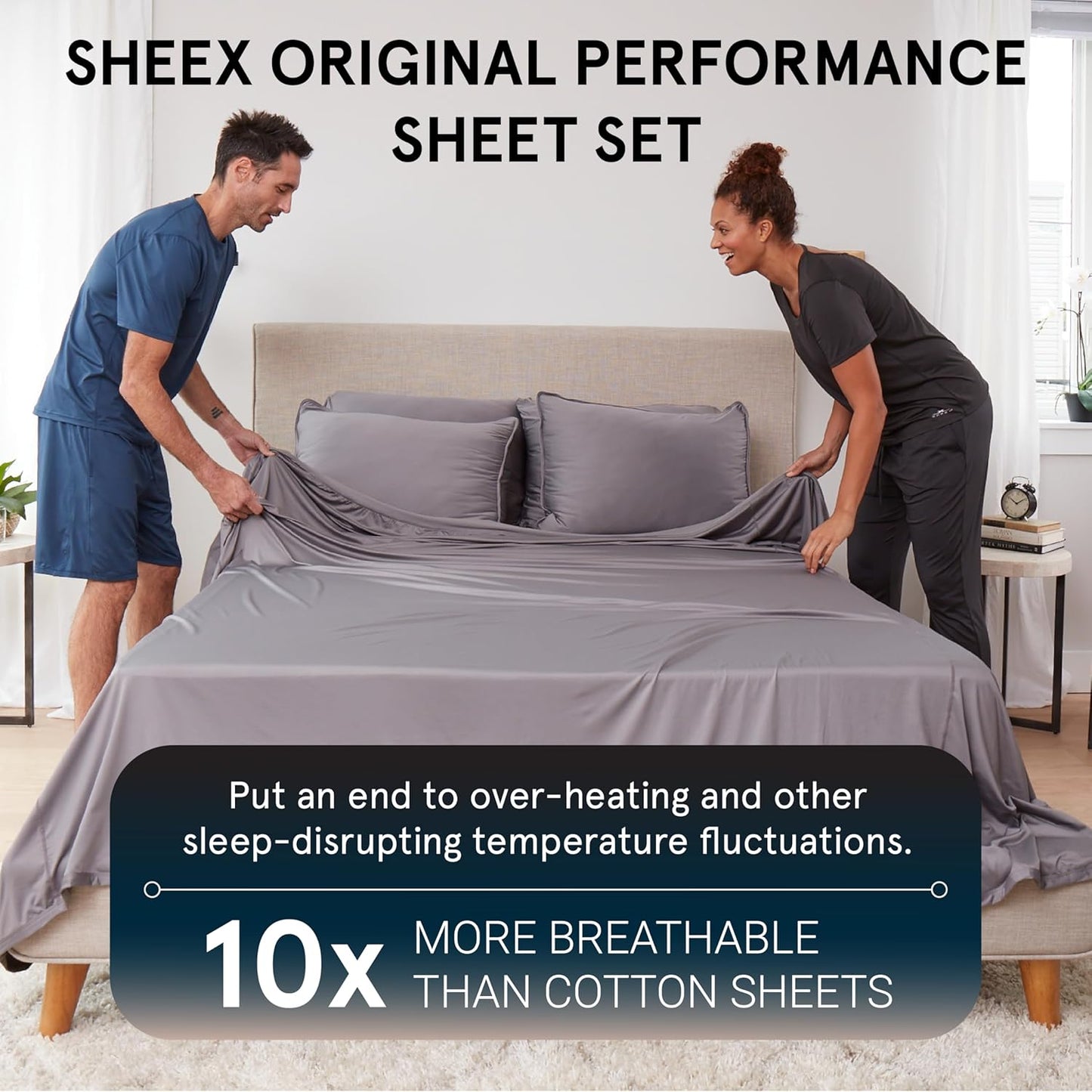 EcoSHEEX Original Performance Sheets Set – Twin (Silver Lilac) RN 141796