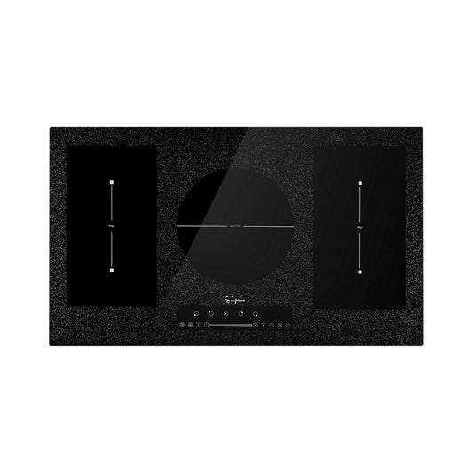 Empava 36” Electric Stove Induction Cooktop with 5 Booster Burners Including 2 Flexi Bridge Element in Black EMPV-IDCF9