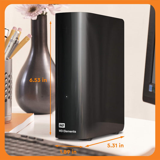 Western Digital 14TB Elements Desktop External Hard Drive – USB 3.0 | BWLG0140HBK-NESN