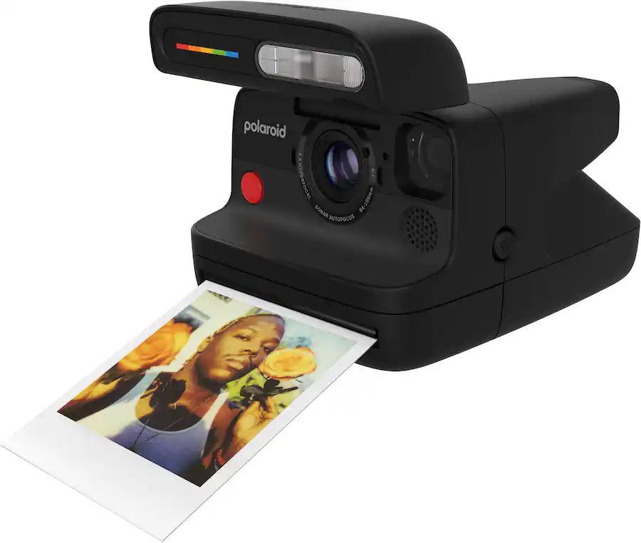 Polaroid - Flip Instant Camera + Color Film Bundle (8 Photos) - Black
